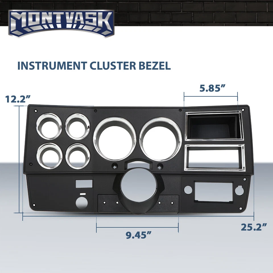 New Dash Instrument Bezel W/ A/C+Storage Fit For 1981-983 Chevrolet GMC Truck - Image 3 of 4