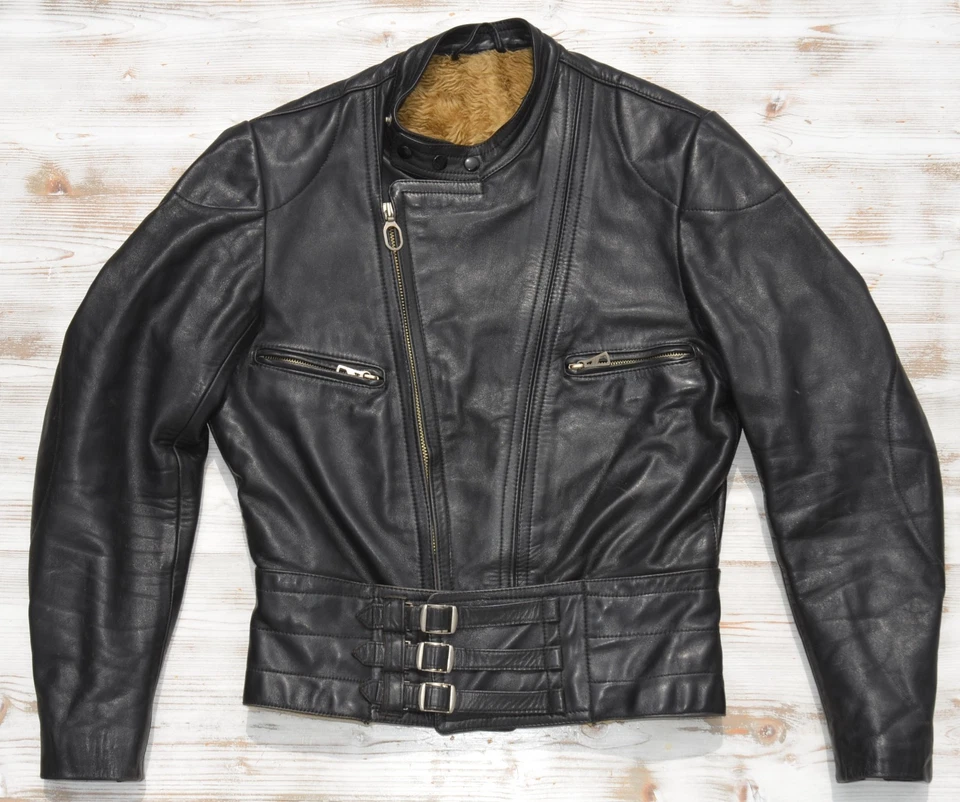HARRO MOTORRADJACKE MOTORRADLEDERJACKE RENNWESTE NEWTIMER CAFERACER GR. 48 - Bild 2 von 4