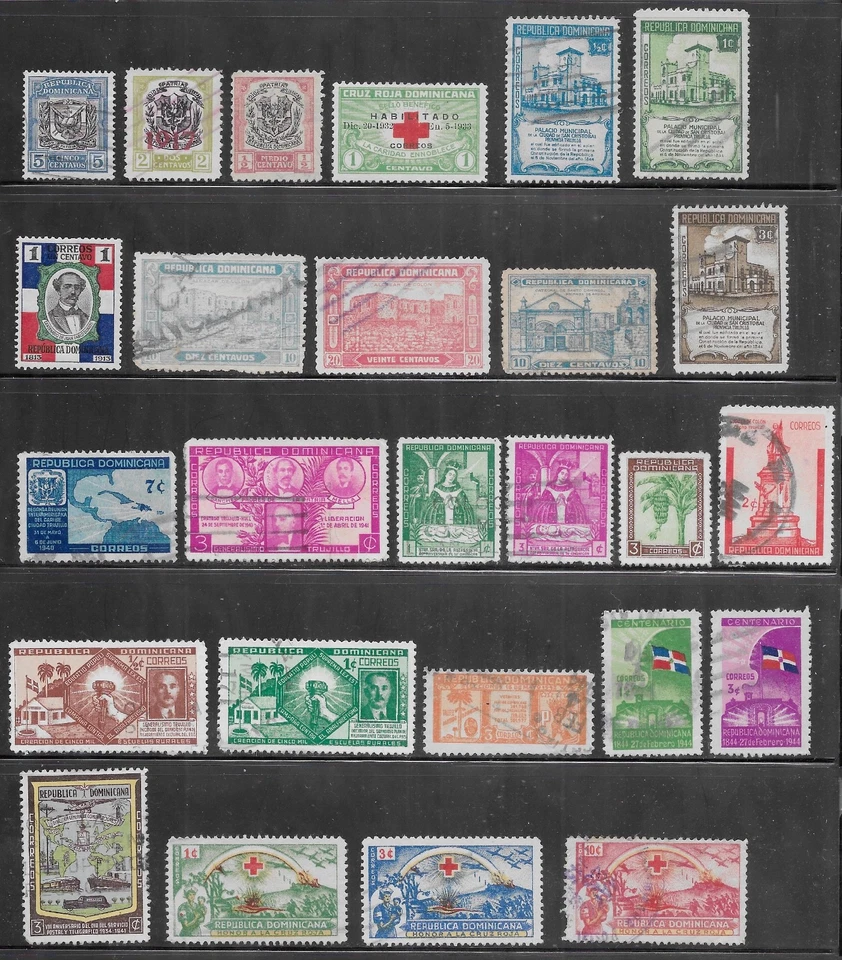26 estampillas de República Dominicana de álbum antiguo de calidad - Imagen 1 de 1