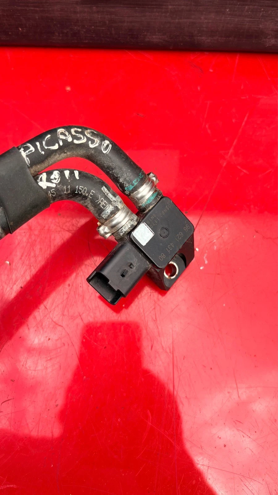 Part number and hose detail for 9662143180 exhaust pressure sensor