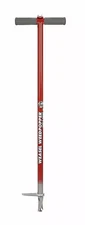 Garden Weasel Step and Twist Hand Weeder, 36” Long, Red & Silver
