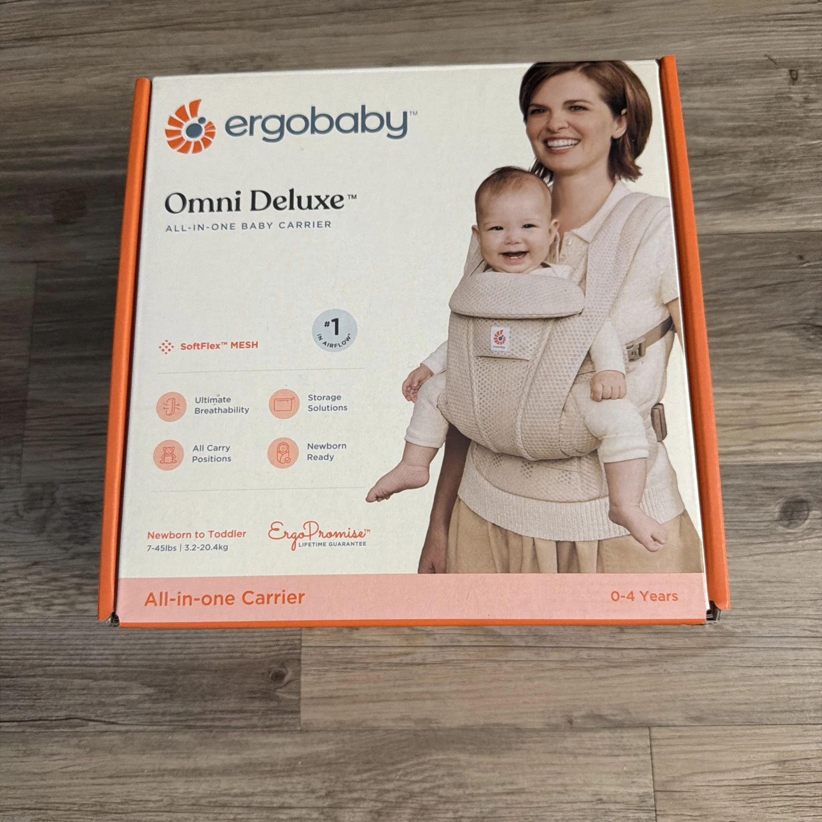 Ergobaby Omni Deluxe All-in-One Baby Carrier (Natural Beige) - New Sealed