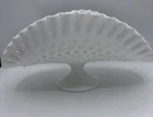 Vintage Fenton Art Glass Fruit Banana Bowl Milk Glass White Hobnail Very Large