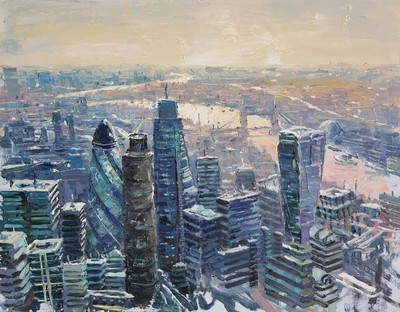 Blick auf London, Ölgemälde