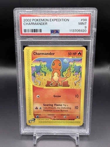 PSA 9 Charmander Non Holo Expedition Base 98/165 Pokémon Card