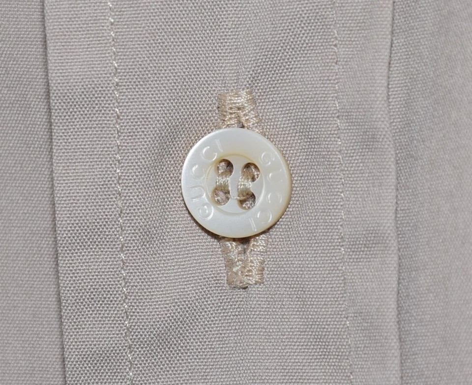 MEN'S VINTAGE GUCCI TOM FORD ERA SHIRT SIZE 40 - 15 ¾ ~TALL "M" / SLIM FIT ITALY - Image 3 of 4