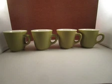 Vintage Homer Laughlin Best China Restaurant Ware Set of 4 Cups Mugs Green B