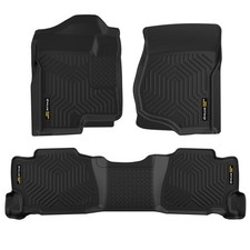 Floor Mats Liners Fit For 2007-2013 Silverado Sierra Crew Cab All Weather Tpe