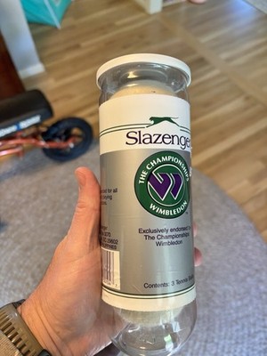 Lot of 6 Cans Slazenger White Tennis Balls  Wimbledon Championship Rare Vintage