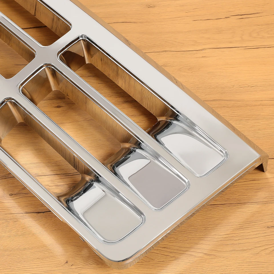 Chrome Front Bumper Grille ABS Grill For Ford F-150 F-250 HD F-350 1992-1997 - Image 3 of 4