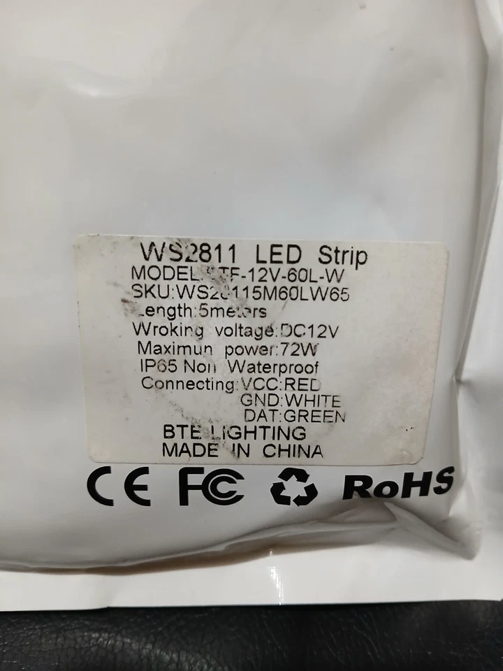 LED Strip BFT Lighting 4-PIN 22awg Wire 5 Meters- 16ft - Image 2 of 4