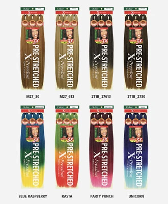 Pre Stretched Braiding Hair 3X 52" ALL COLORS X-Pression Outre