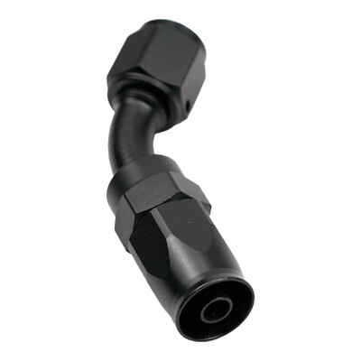 Hose End Fitting 45 Degree Swivel for CPE Braided Hose Black 2 Pack 10AN 