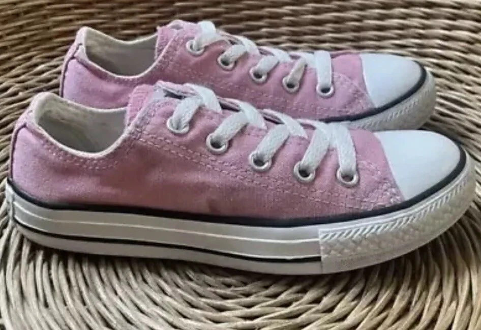 Scarpe da ginnastica basse Converse All Star bambini in tela rosa in tela rosa UK 13 EU 31 5