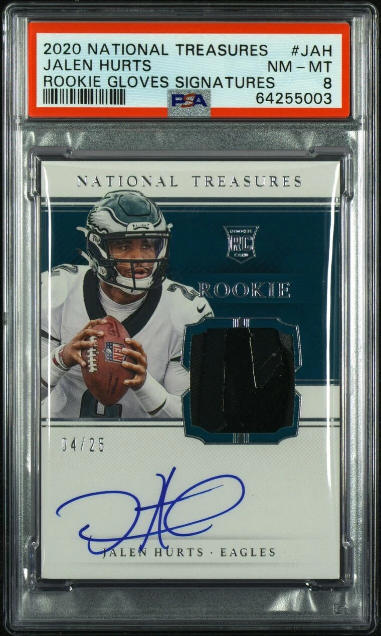 Jalen Hurts Panini National Treasures Rookie Gloves Signatures #JAH Base