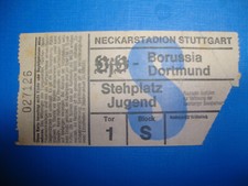 80/81  Ticket VFB Stuttgart BVB Dortmund Eintrittskarte Sammler Bundesliga