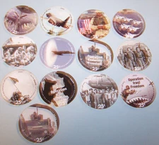 5th  Print Set 25 Cent AAFES  Pogs 2005 printing  A.U. Condition  