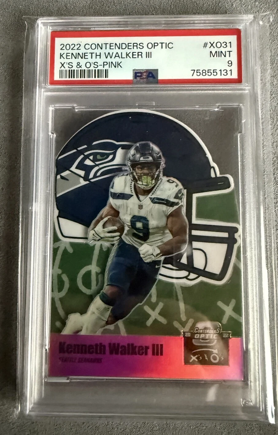 Kenneth Walker III Panini Contenders Optic X's & O's #XO31 Pink