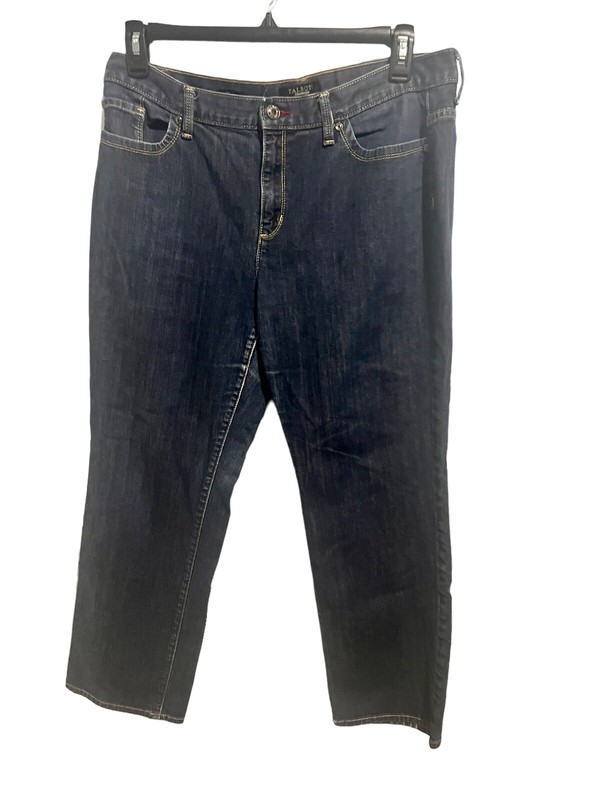 Talbots jeans womens size 16 petite straight Leg dark Blue