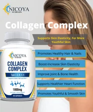 🔥 Premium Collagen Peptides Pills Hydrolyzed Anti-Aging (Types I,II,III,V,X) 🔥