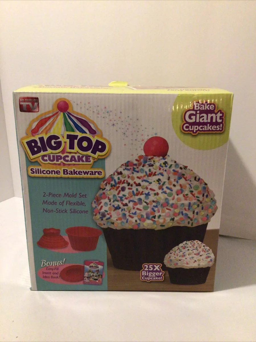 Big Top Cupcake Silicone Bakeware As Seen On TV Oversized Cupcakes Cake Mold