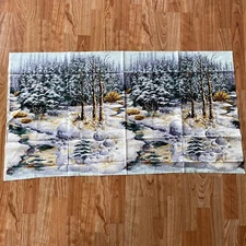 Snowy Woods Winter Forest Trees River Rock Michael Miller