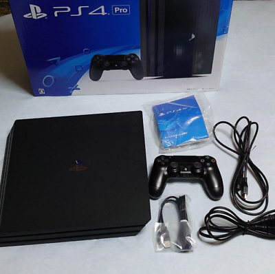 Sony PS4 PlayStation 4 Pro Jet Black 1TB CUH-7000B Console Fedex Fast  Shipping