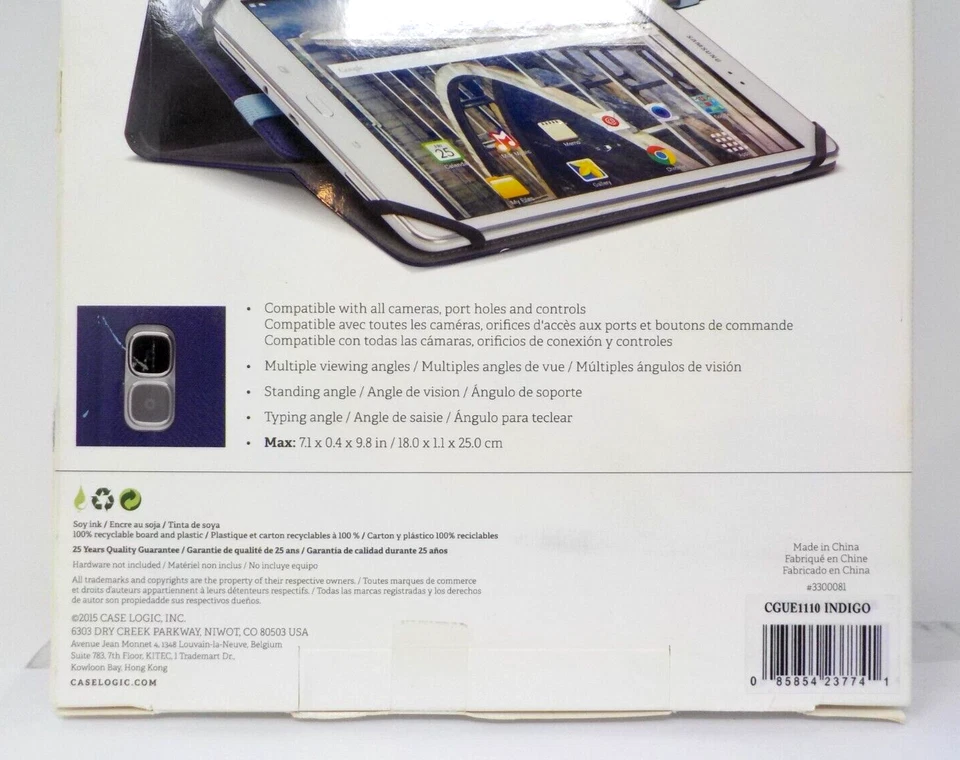 Case Logic SureFit Folio for 9.6"-9.7" Samsung Galaxy Tablet - Indigo    NEW - Image 4 of 4