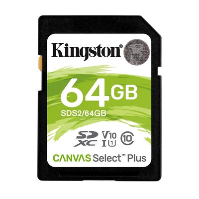 Speicherkarte Kingston 64GB Canvas Select Plus Class 10 (C10) U1 V10 10 MB/s