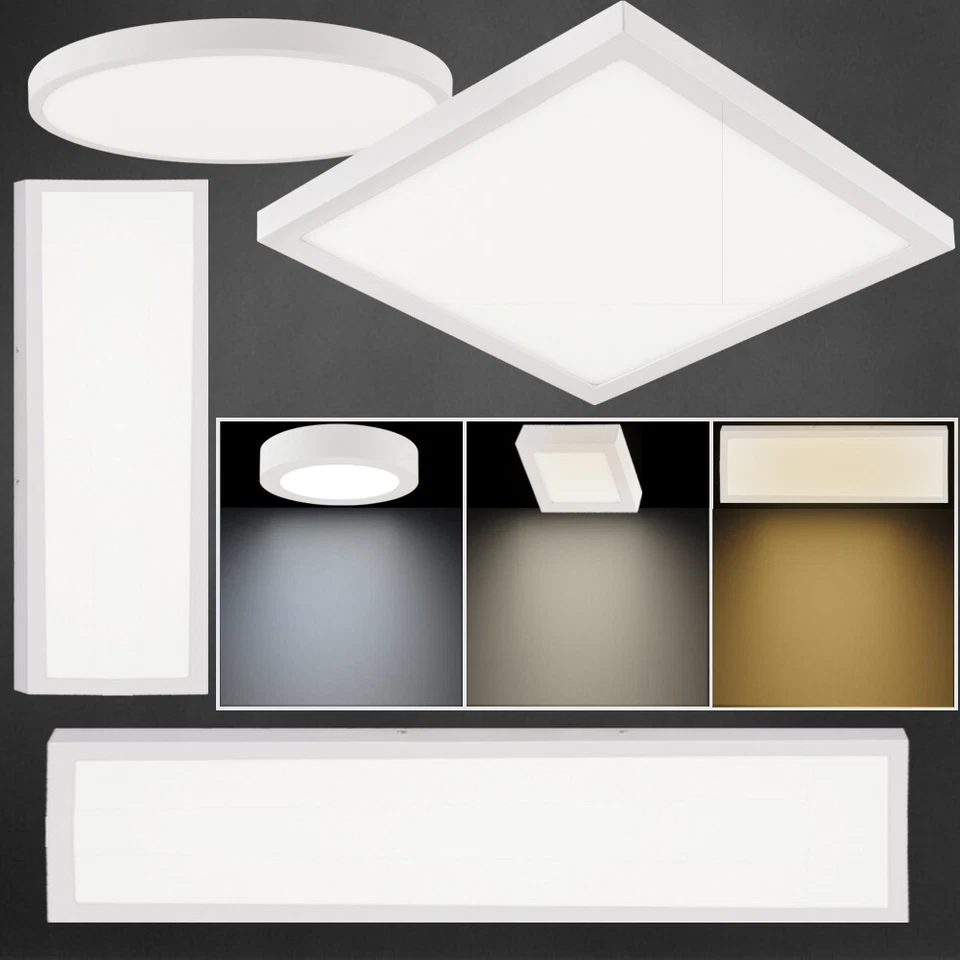 LED Panel Aufputz Deckenleuchte Deckenlampe Aufbau Wohnzimmerlampe Panellampe - Bild 1 von 2