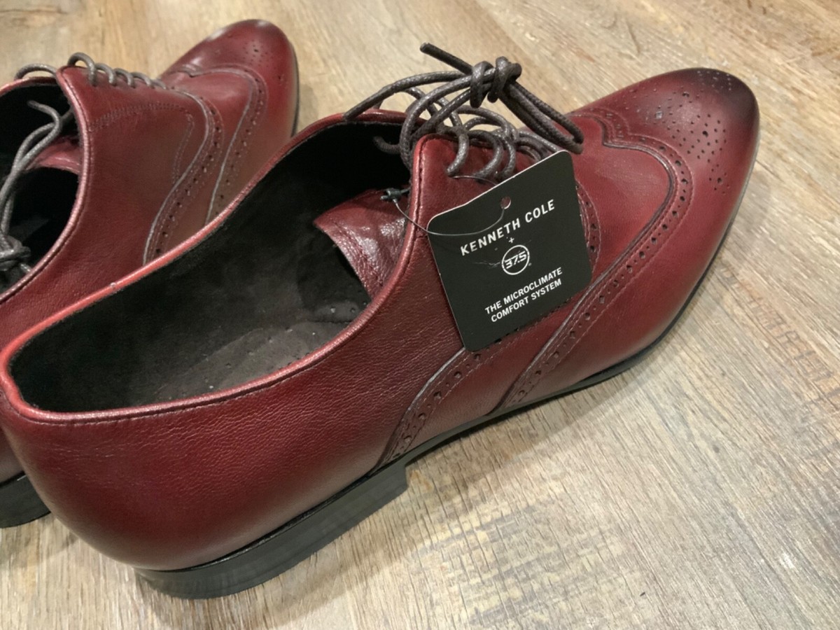 NEW Kenneth Cole New York Brown Leather Wingtip Oxford Shoes Men\'s Sz - 8.5 NEW Kenneth Cole New York Brown Leather Wingtip Oxford Shoes  main image 3