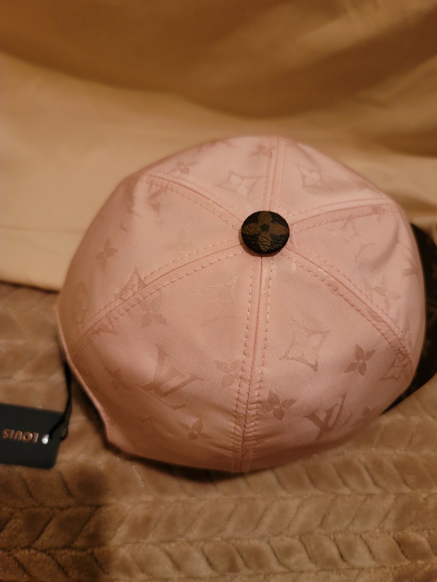 LOUIS VUITTON Hat Cap Pink Monogram Canvas Summer Hat Size Medium