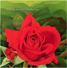 Chinese 100% real natural silk thread,su hand embroidery kits:rose flower 8"