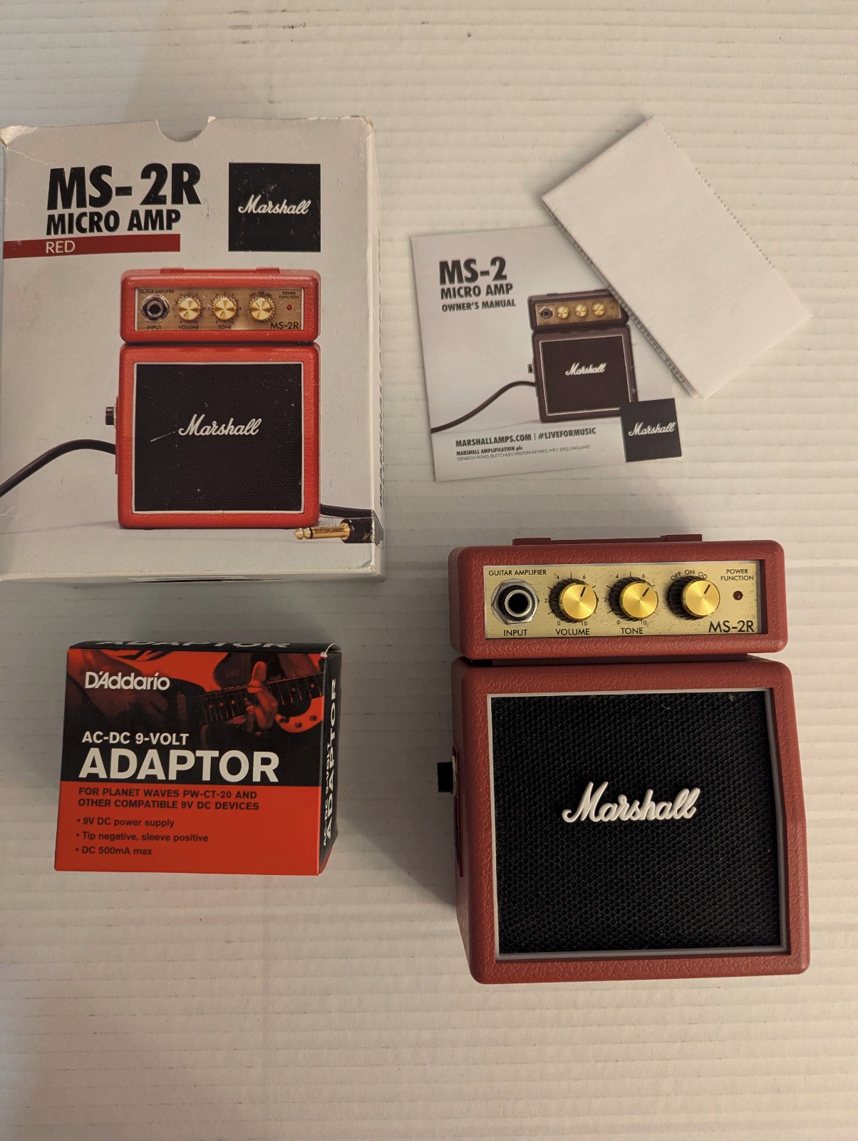 Marshall MS-2R Micro Guitar Amplifier with Adaptor