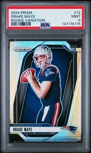 2024 Prizm Drake Maye Rookie Variation Silver #12 PSA 9 Mint