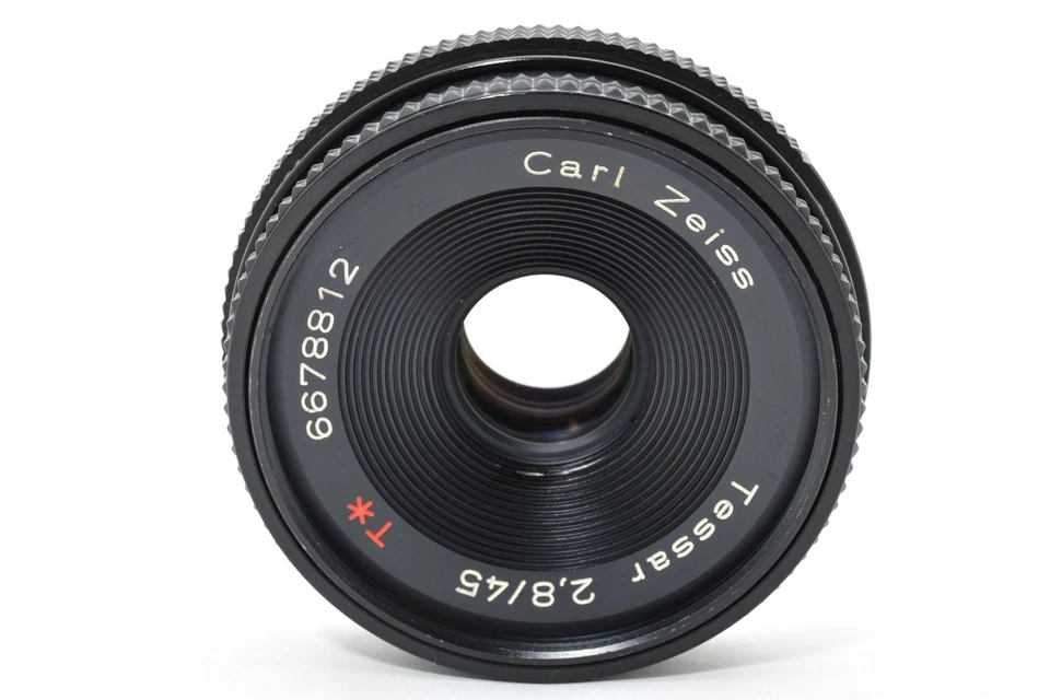 Contax Carl Zeiss Tessar T* 45mm F/2.8 MMJ C/Y MF Pancake Lens from Japan - Image 4 of 4