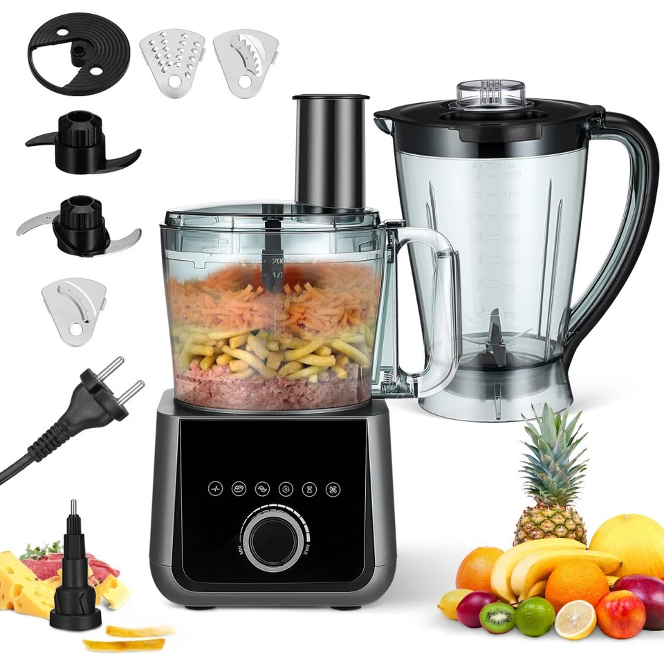 TOYANDONA 10 in 1 elektrisch Küchenmaschine Profi Standmixer 13 Stufen Teigmaschine Mixer