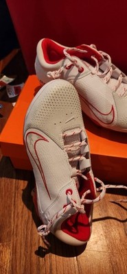 Nike Hyperdiamond 4 Elite Women's Softball red and white size 8 Cleats