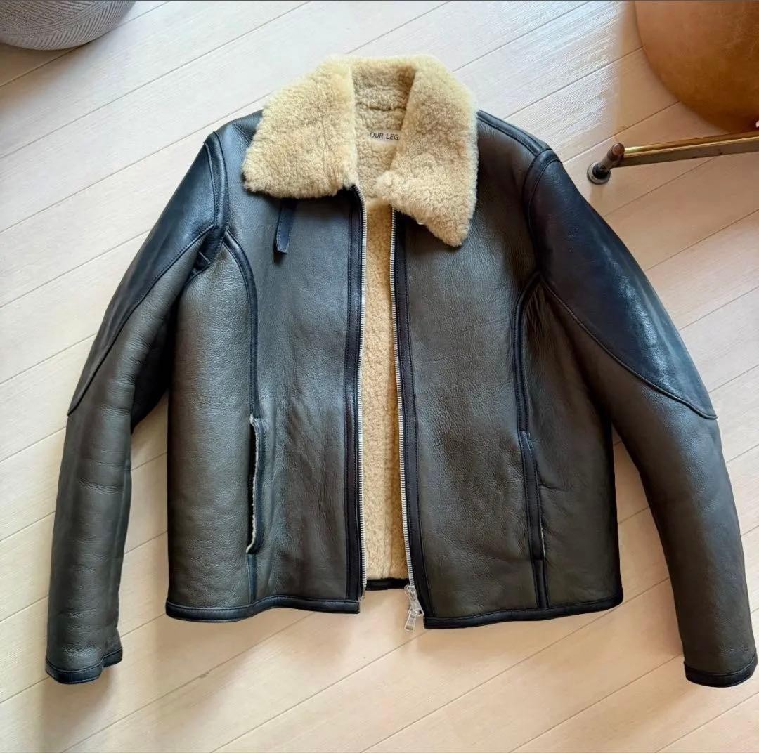 Used Our Legacy Leather Jacket Riders Jacket Outer Mens Size 48 Very Rare
