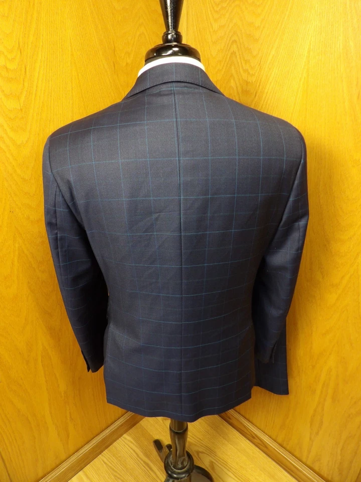Cardilians Mens Suit 40s 34 X 28.5 Dark Navy Blue Window Payne Wool NWOT  T-#120 - Image 2 of 4