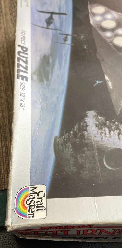 "Star Wars Return of the Jedi Death Star - Craft Master 12""x16"" 70 piezas rompecabezas 1983" Foto 4 de 4