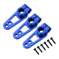 3 x Aluminum Alloy 25T Steering Servo Single Sided Blue Arm Horn
