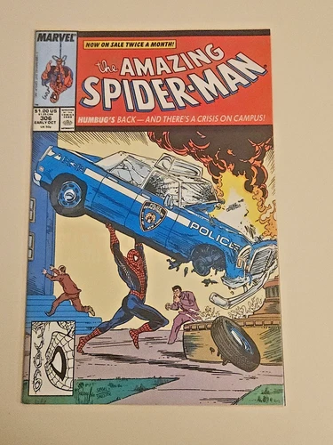 AMAZING SPIDER-MAN #306 NM- Todd McFarlane Action Comics #1 cover homage