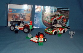 CITY, RACE SETS 60053 CAR / 30314 GO-CART / 60145 BUGGY - LEGO - USED