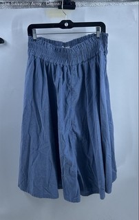 We The Free Womens Blue Elastic Waist Pull On Denim A Line Skirt Size Medium