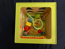 Wooden Activity Cube Toy – Interactive Learning Play Center for Toddlers