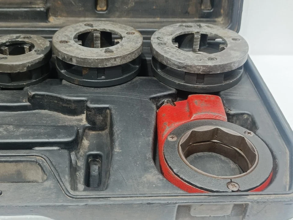 EGA MASTER PIPE THREADING DIE SET 1/2" TO 2" BSPT MANUAL HAND THREADER FAST SHIP - Image 4 of 4