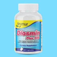 Arymar Diosmin Plus 500 with Hesperidin & B Vitamins – 120 Capsules