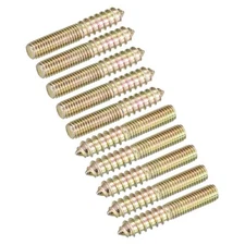 12pcs M8x50mm r Bolts Double Ended Thread Dowel Screws for Wood Furniture