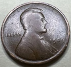 1909 1C Lincoln Cent BN Wheat Penny 175X